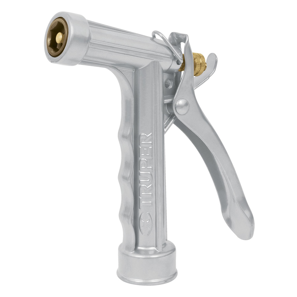 TRUPER (2 Tipos de Rociadores) Pistola Metálica Para Riego Con Clip de Flujo Continuo