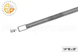 Varilla Rosca Corrida 1/4 x 3'