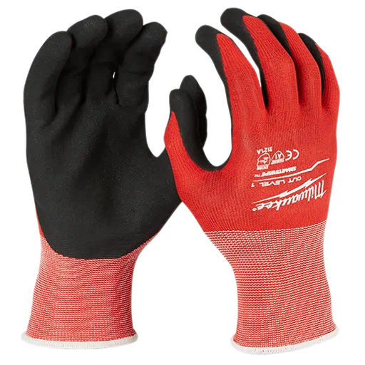 Milwaukee  Guantes bañados en nitrilo anticorte nivel 1