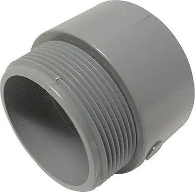 [5039] 2-1/2" Macho | Adapter PVC Gris