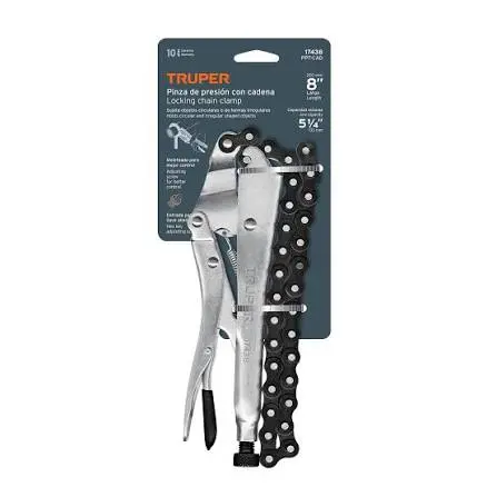 [17438] Truper Pinza Presion Cadena 8'' 