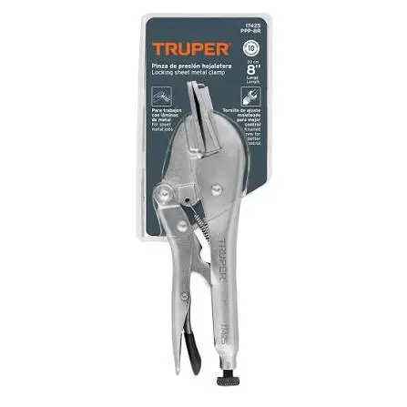[17425] Pinza Presion Hojalateria 8'' Truper 